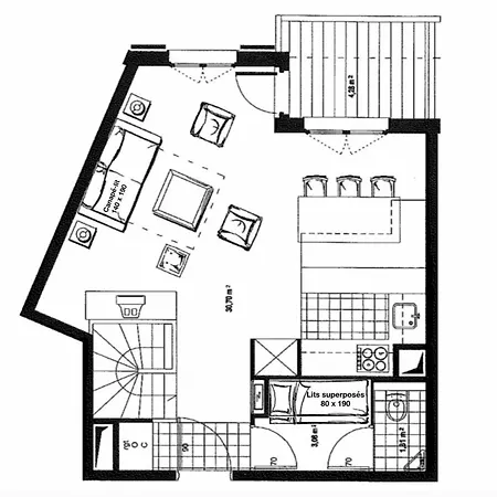 L'ekrin Des Arcs - Arc 1950 Le Village - Duplex 6-8 Pers